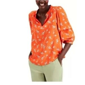 Willow Drive Floral Print Blouse Size L